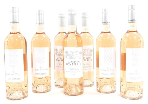 Four bottles of Chateau Payrol Cotes de Provence 2019, together with three bottles of Moulin de Pontfract Vieilles Vignes 2019. (7)