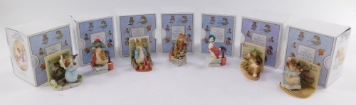 The World of Beatrix Potter ceramics Border Fine Arts figures, including Playful Kittens, One Curious Bunny, Mr Todd, etc. (7)