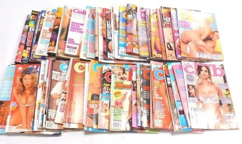 Glamour magazines, comprising forty two Club., seventeen French editions of Club Pour Hommes., and a single German edition of Club. (60)