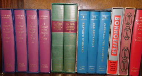 Folio Society. Powell (Anthony), novels, The Bible, and others, in slip cases. (3 singles, a pair, triple and quad)