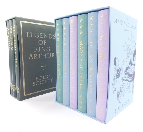 Folio Society. Benson (E F). The Mapp & Lucia Novels, in slip case, and Legends of King Arthur.