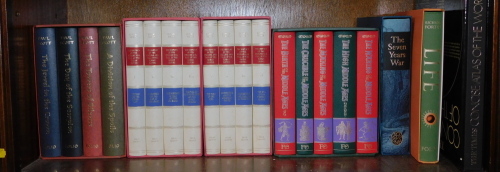 Folio Society. Various titles including Scott (Paul)., Gibbon (Edward)., Stories of The Middle Ages, Seven Years War, etc. (1 shelf)