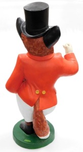 A fox huntsman model signed A. Boyt, of a fox in red waistcoat with top hat, dated 1988, 90cm high. - 2