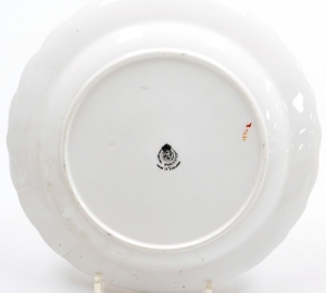 A collection of Royal Worcester porcelain cabinet plates, to include a plate decorated with sheep within a blue and gilt highlighted border, signed E. Barker, printed and impress marks to underside, 15.5cm diameter, a blush ivory plate decorated with flow - 3