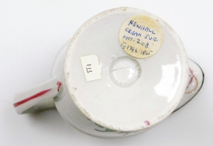 An early 19thC Newhall porcelain cream jug, pattern number 208, with rose band decoration, circa 1796-1805, 11.5cm high. - 4
