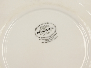 A set of six Ridgway Pottery Homemaker plates, each in black and white design, 25cm diameter. - 2
