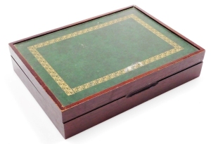 A Richmond stainless steel six piece canteen of cutlery, in mahogany and leather case. - 4