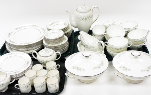 A Wedgwood Westbury pattern part coffee and dinner service, to include a lidded tureen, coffee cans and sauces, two handled soup bowls, coffee pot, etc.