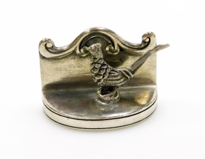 A set of twenty In The Country by Orchid Designs pheasant place card holders, each stainless steel stamped OD95, in presentation cases. - 2