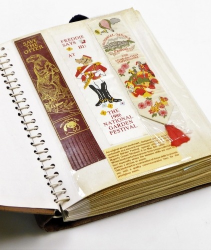 A quantity of bookmarks, Kelso, Castle Douglas, other named bookmarks, Whitby, etc. (1 album)