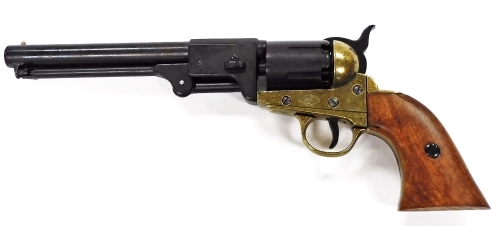 A non firing replica colt 1851 Navy model .36 cap and ball action replica pistol.