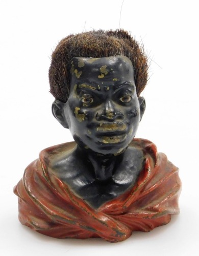 An early 20thC Blackamore nib wipe, of shouldered form, 11cm high.