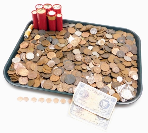 Various coins, low denomination, pre decimal, GB used George V pennies, other Victorian, various other low denomination coins, etc. (a large quantity)