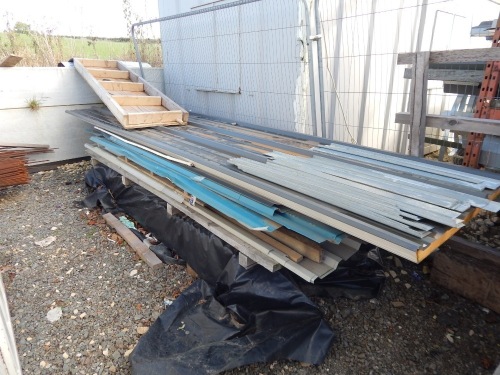 Various sheeting, concrete drains and engineering tiles. NB. This lot is to be collected by appointment on site at DPL Structures premises Hatfield Barns, Saxby Road, Melton Mowbray LE14 4RZ Thursday 11th November from 9.30m to 3pm ONLY.