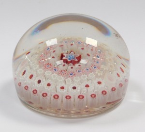 A late 19thC concentric millefiori paperweight, of high domed form, 8cm diameter. - 3