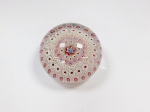 A late 19thC concentric millefiori paperweight, of high domed form, 8cm diameter. - 4
