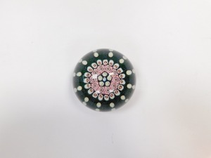 A William Manson Phoenix paperweight, limited edition 10/75, millefiori against a green ground, central PP cane, etched marks, dated 2002, 6cm diameter. - 4