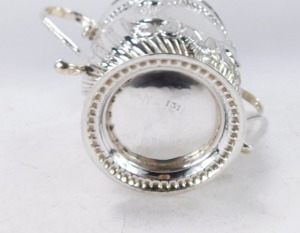 A George V Britannia silver copy of a seventeenth century porringer, of twin handled, covered form, with fluted and engraved decoration, oval vacant reserve, engraved No 131, Harry Freeman, London 1913, 12&frac12;oz, 17cm high. - 3