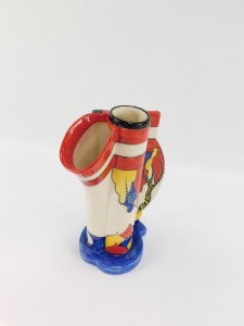 A Vicary ware abstract pottery jug, decorated in the Atlantique pattern, with tiger trees, made and painted at Pennance Pots, printed and painted marks, 19.5cm high. (AF) - 3