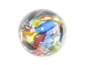 A scrambled cane glass paperweight, possibly Clichy, 1.5cm wide. - 3