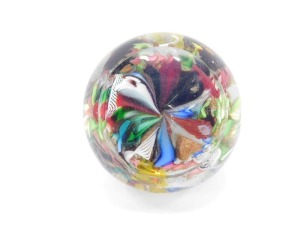 A scrambled cane glass paperweight, possibly Clichy, 1.5cm wide. - 4
