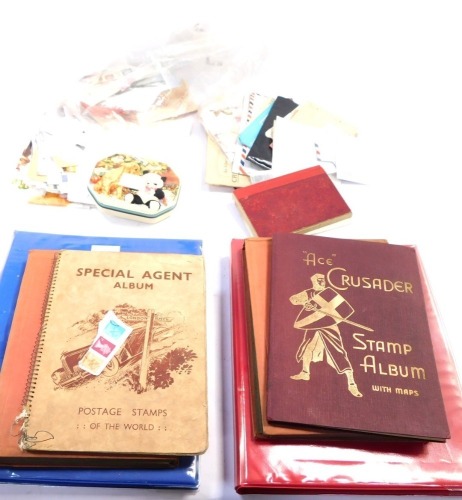 Cartophily and Philately. To include Wills's Flowers, etc., loose stamps, and other items. (a quantity)