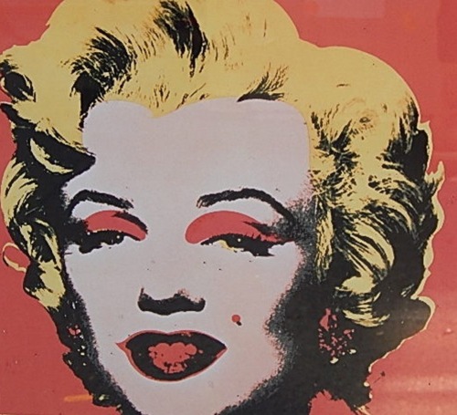 After Andy Warhol. Marilyn Monroe, 29cm x 28cm, in white painted frame.