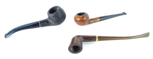Three pipes, comprising an Old Bond real briar, a Medico standard select briar, and an Adyin. (3)