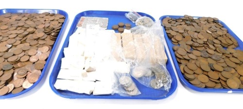 A group of coins, comprising florins, shillings, pennies and halfpennies, etc. (a quantity)