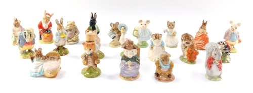 A group of Royal Albert Beatrix Potter figures, comprising Timmy Tiptoes, Old Mr Bouncer, and This Pig Had None, Amiable Guinea Pig, etc., John Beswick animal ornament and a Royal Doulton Bunnykins figure. (a quantity)