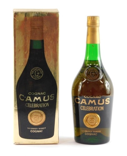 A Camus Cognac Celebration bottle, Le Grande Marque, boxed, 31cm high.