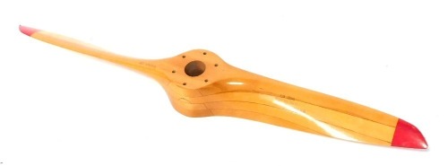 A Sensenich Corp aeroplane propeller, model 276-17, serial number 19123, 100cm wide.