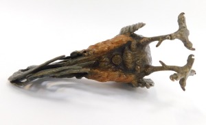 An Austrian cold painted bronze figure of a cockerel, with B and crown stamp to rear, possibly Bergmann, 11.5cm high. (AF) - 3