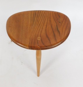 An Ercol pebble shaped elm table, from a nest, unmarked, 32cm high, 34cm wide. - 2