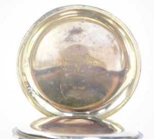 A gold plated pocket watch, and a white metal fob watch, stamped 925. (2) - 4