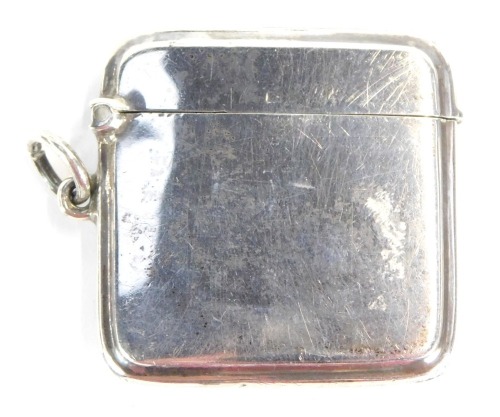 A George VI silver match case, Birmingham 1942, 1oz.