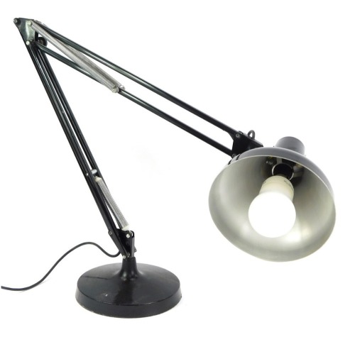 A black Anglepoise desk lamp, 104cm fully extended.