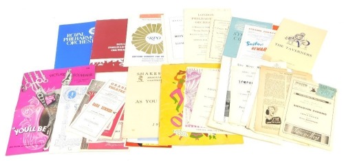A group of musical programmes, Beethoven's Evening, East Surrey Battalion Display 31st March 1948, Lloyd's Bank annual sports gala, theatre tickets, etc.