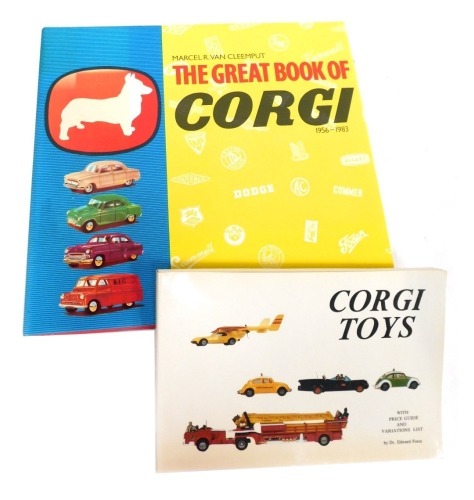 Marcel R Van Cleemput. The Great Book of Corgi 1956-1983, and Corgi Toys with price guide and variations list by Dr Edward Force. (2)