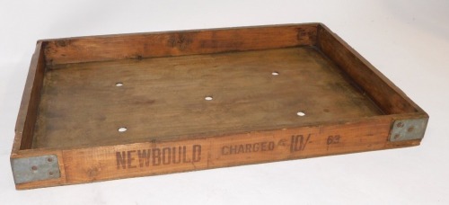 A Newbold Charged vegetable tray, 7cm high, 77cm wide, 53cm deep.